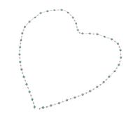 COLLBATH Copper Heart Evil Eye Chain Color-retentive Link Cable for DIY Necklace and Bracelet Jewelry Making Versatile Protective Eye Bead String for Women