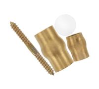COLLBATH Copper Walking Stick Joint Set for Elderly Cane DIY Replacement Copper Crutch Connector with Brass Tip Slip Hardware for Indoor Outdoor Senior Mobility