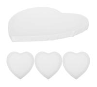 COLLBATH Cotton Canvas Panel 10 Inch Stretched Blank Art Board Heart-Shaped for Painting 4pcs with Wood Frame Lightweight and Stable Hanging for Art Craft Oil Tempera Painting