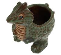 COLLBATH Creative Ceramic Dinosaur Succulent Planter Pot Tyrannosaurus Flowerpot Decorative Home Plant Container for Indoor Succulents and Small Green Plants