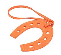 COLLBATH Creative Horseshoe Pendant PU Leather U Shaped Bag Hanging Ornament Lightweight Fashion Keychain for Car Keys Cell Phones and Bags Durable Orange Decorative Charm for Gifts