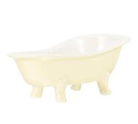 COLLBATH Creative Matte Yellow Ceramic Planter Pot Bathtub Design for Succulents and Cacti Decorative Indoor Garden Flower Pot for Office Desk Balcony Windowsill Idea