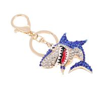 COLLBATH Creative Shark Keychain Bag Pendant Sparkly Ocean Series Key Ring Ornament for Friends Durable Craftsmanship Women and Girls Blue Design