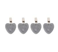 COLLBATH Creative Tablecloth Clip Tablecloth Weight 4Pcs with Stone and Iron, Simple Heart Shape to Stop Tablecloth Moving, for Dinner