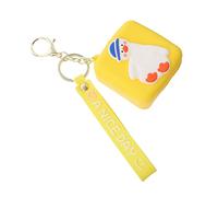 COLLBATH Crooked Duck Keychain Squeeze Coin Purse Wallet Cartoon Data Line Holder Fashion Bag