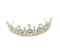 COLLBATH Crystal Rhinestone Bridal Tiara Headband with Green Crystals Lightweight Wedding Crown for Bride Versatile Hair Accessory for Weddings Birthdays and Themed Events