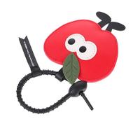 COLLBATH Cute Apple Keychain Cartoon PU Key Ring Travel Luggage ID Tags Creative Fruit Bag Tags for Christmas and New Year Travelers and
