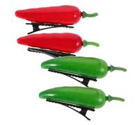 COLLBATH Cute Barrettes for Girls Chili Pepper Hair Decor Vegetable Hairpins Short Clip for Women Alligator Hair Barrettes