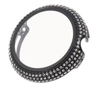 COLLBATH Delicate Rhinestone PC Protective Case for Watch Built Toughened Screen Cover Lightweight Full Sparkling Inlaid Diamonds Easy Installation Shock Resistant Watch Protector
