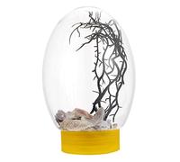 COLLBATH Desktop Fish Tank Small Fish Aquatic Decor Tree Hydroponic Starter Net Pots Feeders Artificial Home Tabletop Aquarium Plants LED Aquarium Ligh Water Light Multiple Plastic Blue