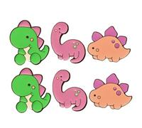 COLLBATH Dinosaur Animal Pin Brooches Set Resin Material 6pcs Charming and Adorable Design for Clothes and Backpacks for Daily Outfits and Matching with Hats