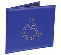 COLLBATH Disabled Certificate Cover Disabled Certificate Holder Pu and PVC Material Easy to Carry Prevent Forgery Lightweight Design Multiple Card Slots Social Security Card Protection