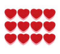 COLLBATH Dishwashing Sponges Double-sided 12pcs Heart Shaped with High Density Construction and Strong Cleaning Power for Kitchen Countertops and Household Surfaces