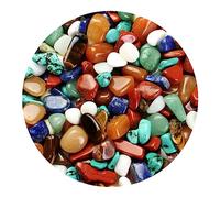 COLLBATH DIY Crystal Quartz and Agate Stones for Art Crafts 50g Bag of 7-9mm Natural Polished Decorative Rocks for Home Decor Jewelry Making and Creative Projects