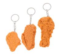 COLLBATH DIY Keychain Set Chicken Wing Keychain Fake Fried Chicken Ring Hanging Pendants
