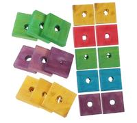 COLLBATH Diy Parrot Toys Wood Chewing Blocks Safe Bird Chewing Toy for Ringneck Parrots Small Birds Fun Exercise
