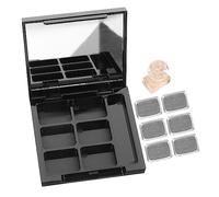 COLLBATH DIY Refillable Empty Eyeshadow Case with Aluminum Plates Portable Makeup Pallet Organizer for Travel Plastic Sample Holder for Female Cosmetics Storage and Display
