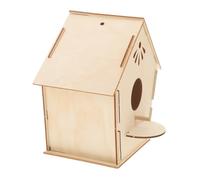 COLLBATH DIY Wooden Bird House Kit for Unpainted Craft for Creative Painting Unique Design for Imagination Development for Boys for Parties and Home Decor