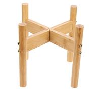 COLLBATH Dog Food Stand Premium Bamboo Dog Bowl Riser Raised Puppy Food Bowl Stand Stable Base Detachable for Easy Clean
