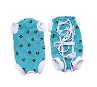 COLLBATH Dog Nursing Clothes for Injury Protection PET Recovery Suit Size L Blue Surgical Gown for Dogs Soft Fabric Comfortable Fit for Post-Operative Care