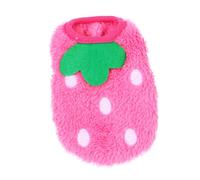 COLLBATH Dog Strawberry Clothes Winter Fleece Rabbit Vest Hoodie Costume Small Pet Guinea Pig Clothes for Easter Bunny Cosy