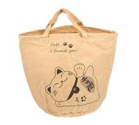 COLLBATH Double-Layer Cat Carrier Paper Bag Outdoor PET Travel Handbag Crinkle Sound Sturdy Kraft Paper Design for Cats for Outdoor Adventures