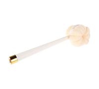 COLLBATH Double-Sided Long Handle Back Scrubber with Soft Bristles and Loofah Body Brush for Showering Exfoliating Bath Brush with Hanging Cord for Easy Drying Suitable for Men and Women