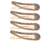 COLLBATH Duckbill Rhinestone Hair Pins 4 Pack Alloy Snap Hair Clip Accessory for Women Versatile Bangs and Brow Styling