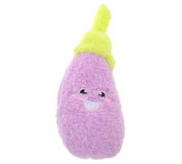 COLLBATH Eggplant Plush Squeaky Chew Toy Puppy Teething Chew Squeaky Veggie Themed Interactive Dog Toys for Puppy Teething Jumping