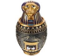 COLLBATH Egyptian Style Pet Cremation Ashes Jar Canopic Anu ecor Urn Small Baboon Storage Container for Cat Memorial Keepsake