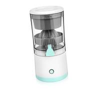 COLLBATH Electric Portable Citrus Juicer 7.4v Rechargeable Fruit Extractor Small Orange and Lemon Juicer Travel Juicing Machine White and Green Design