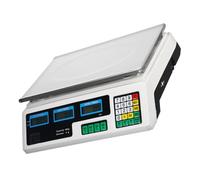COLLBATH Electronic Price Computing Scale with Dual LCD Display Accurate for Meat and Food Weighing Commercial Uk Plug