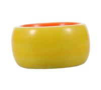 COLLBATH Elegant Small Animal Food Dish with Stable Base for Gerbils Ferrets Chinchillas and Bunnies Easy to Clean Space Saving Design Orange