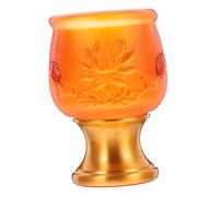 COLLBATH Elegant Vintage Alloy Offering Goblet for Tibetan Buddhist Supplies Compact Portable Temple Water Cup for Rituals and Worship Smooth Surface Easy to Clean Auspicious Holy Water