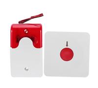 COLLBATH Emergency Call Button for Elderly Bathroom Use, Dc12V Wired One-Key Sos Alarm with Sound and Light Alert, Includes 2 Reset Switches for Patient and Caregiver Assistance