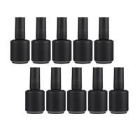 COLLBATH Empty Nail Polish Bottles Sturdy Glass Dispenser Bottles 10pcs with Brush Cap 15ml Lightweight and Suitable for Essential Oil for Nail Varnish for Travel and Grooming on The Go