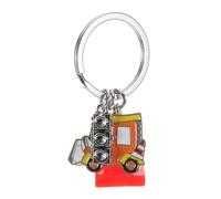 COLLBATH Engineering Vehicle Keychain Construction Keychain Truck Driver Keychain Traffic Cone Key Ring Keychain Camper Keychain Golf Cart Keychain Camping Keychain Plastic