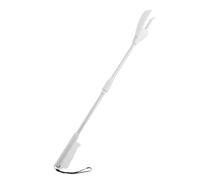 COLLBATH Ergonomic Long Handle Grabber Reacher for Elderly and Pregnant Women, 28" White Hand Grabber Pickup Clamp for Trash, Gardening, and Extended Reach Tasks