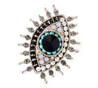 COLLBATH Evil Eye Brooch Pin Rhinestone Lapel Pin Vintage Clothing Badge for Shawl Scarf Sweater Cardigan Men Women Party Business