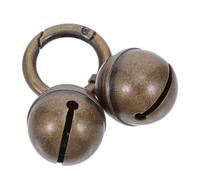 COLLBATH Extra Loud Retro Copper Pet Bell with Quick Button Closure and Secure Clip for Dog and Cat Collars Brass Tracking Charm for Outdoor Safety and Easy Attachment