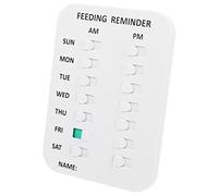COLLBATH Feeding Reminder Dog Feeding Chart Food Dog Water Bowl Dispenser Cat Feeder Product Animal Breed Kit Puppies Mats Pet Feeder Reminder Tracker Feed The Dog Reminder Fed Abs White
