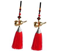 COLLBATH Feng Shui Gourd Charms 2pcs Car Interior Decor Gourd Hanging Ornament Wealth Blessing Lucky Symbol