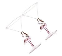 COLLBATH Flamingo Designed Glass Cups 200ml Large Wine Cocktail ES Wedding Party