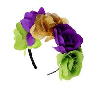 COLLBATH Floral Headband Carnival Flower Crown Day of The Dead Headwear for Women