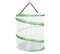 COLLBATH Foldable Insect Breeding Cage with Green Leaf Frame Medium round Viewing Box Breathable Portable Habitat for Butterfly and Grasshopper Rearing in Outdoor Exploration