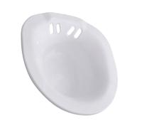 COLLBATH Foldable White Plastic Sitz Bath for Toilet Seat, Space-Saving Squat Basin for Postoperative Care and Personal Hygiene, Suitable for Pregnant Women the Elderly
