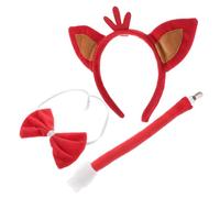 COLLBATH Foxy Costume Headband Kids Fox Ears Tail Set Headwear Accessory for Party Halloween Birthday
