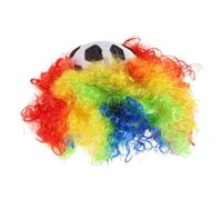 COLLBATH Funny Football Curly Wig Disco Theme Cosplay Hair for Halloween Parties Dances Headdress for Football Fans Effortless Styling Unique Costume Accessory