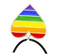 COLLBATH Gay Necklace Gay Pride Pendants Heart Decor Christmas Decor Lesbian Love Neck Chain Heart Necklaces Rainbow Pendant Love Necklace Stocking Stuffer Gifts Stainless Steel Accessories