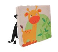 COLLBATH Giraffe Print Booster Cushion for Dining Chair Breathable Linen Fabric with Non-Slip Bottom Ergonomic Support Portable Seat Pad for Home and School Meals